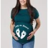 Chelsea ClarkLITTLE FEET FUNNY - T-shirt Med Print - Dark Green