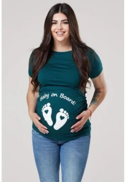 Chelsea ClarkLITTLE FEET FUNNY - T-shirt Med Print - Dark Green