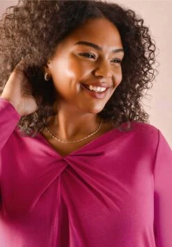 Live Unlimited LondonTWIST NECK - Långärmad Tröja - Pink -Henry Tiger Butik e9ef47c69f2541ce99a951d3e1faaad6