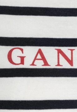 GANTLOGO STRIPED - T-shirt Med Print - Evening Blue -Henry Tiger Butik f0523b489aa949868bd824dd92ed20e0