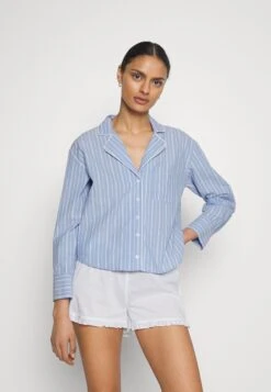 HunkemöllerJACKET STRIPY - Pyjamasöverdel - Blue -Henry Tiger Butik f1c53656f8f343728d8bb06c510fd760