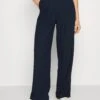 Vero Moda TallVMMYMILO WIDE PANTS - Tygbyxor - Navy Blazer