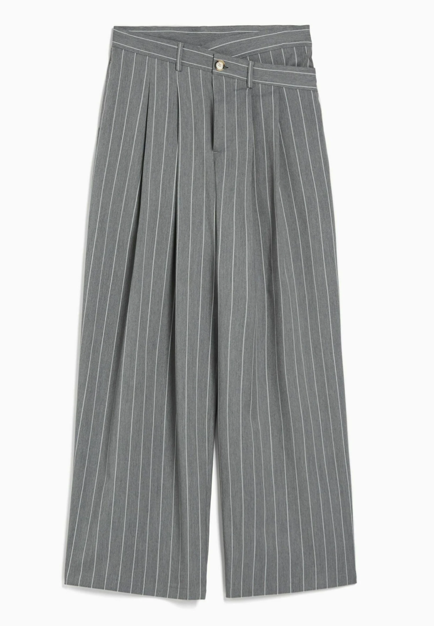 BershkaPINSTRIPE TAILORED - Tygbyxor - Mottled Grey 7 BershkaPINSTRIPE TAILORED - Tygbyxor - Mottled Grey - Bild 5