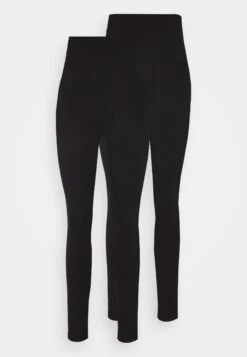Even&OddHIGH WAISTED LEGGINGS 2 PACK - Leggings - Black